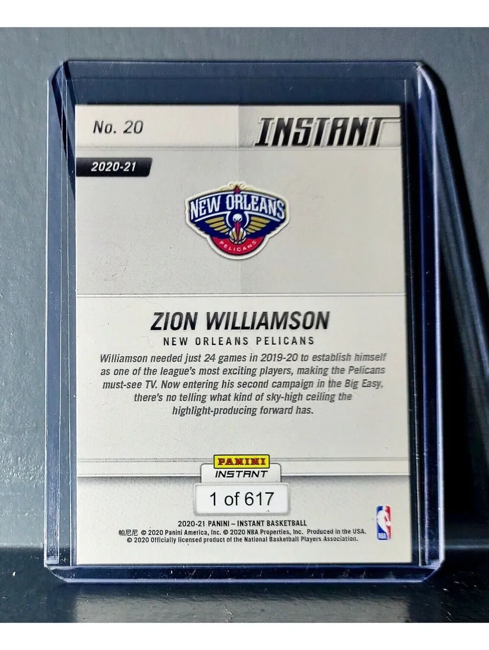 Zion Williamson 2020-21 Panini NBA Tip-Off #20 Basketball Card 1 of 617